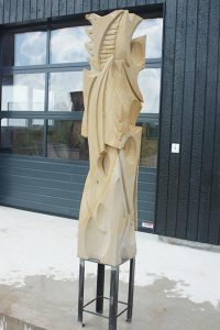 sculpture contemporaine en grès sculpteur bruno marson ernolsheim bruche strasbourg