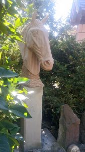 sculpture cheval grès sculpteur bruno marson ernolsheim bruche strasbourg