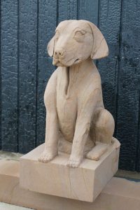 sculpture chien en pierre sculpteur bruno marson ernolsheim bruche strasbourg