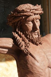 sculpture buste christ sculpteur bruno marson ernolsheim bruche strasbourg