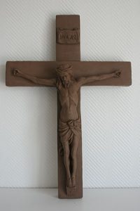 scupture christ argile sculpteur bruno marson ernolsheim bruche strasbourg